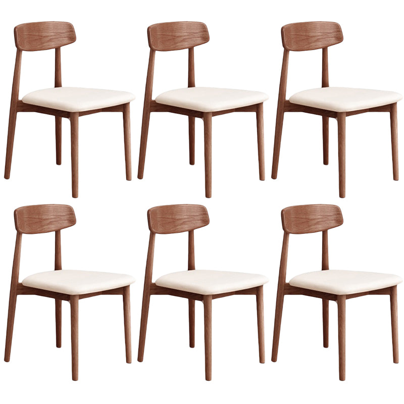 Chaise d'intérieur et d'extérieur en bois moderne, chaise d'appoint de salle à manger sans accoudoirs à dossier ouvert