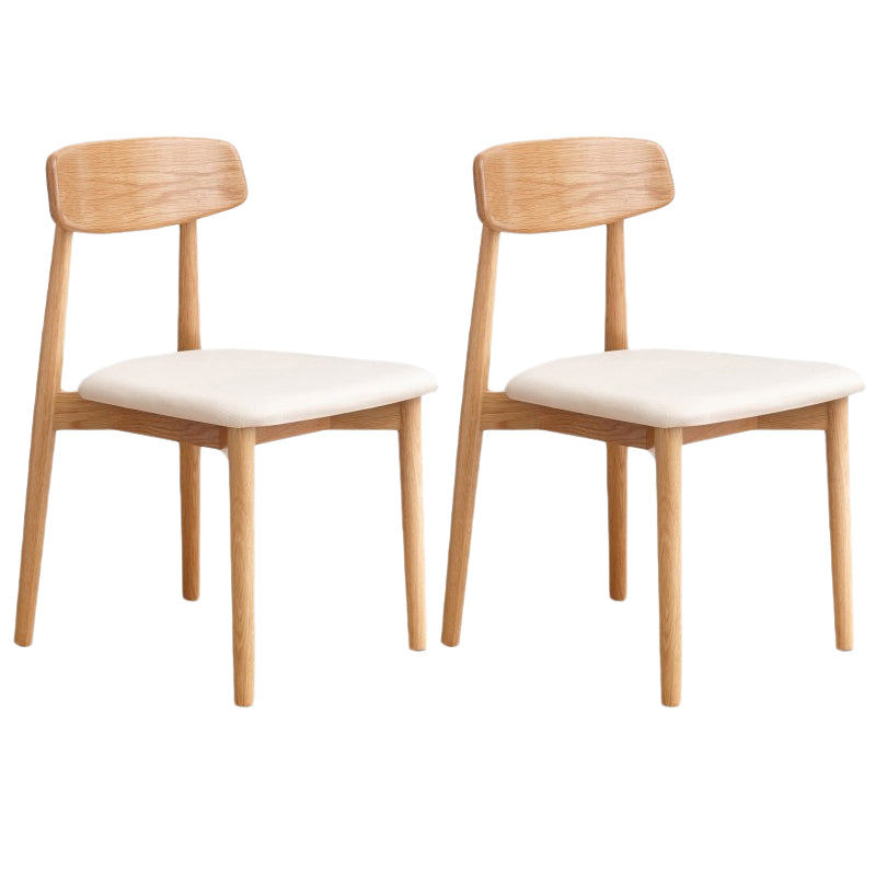 Chaise d'intérieur et d'extérieur en bois moderne, chaise d'appoint de salle à manger sans accoudoirs à dossier ouvert