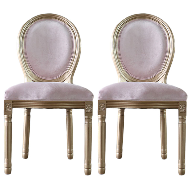Chaise de salle à manger traditionnelle en velours, chaise latérale à dossier King Louis de 38 pouces avec 4 pieds pour restaurant