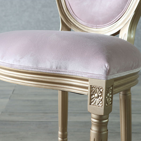 Chaise de salle à manger traditionnelle en velours, chaise latérale à dossier King Louis de 38 pouces avec 4 pieds pour restaurant