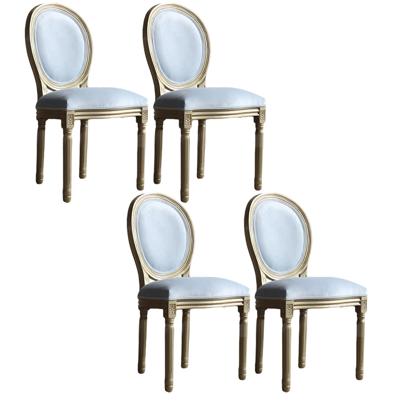 Chaise de salle à manger traditionnelle en velours, chaise latérale à dossier King Louis de 38 pouces avec 4 pieds pour restaurant
