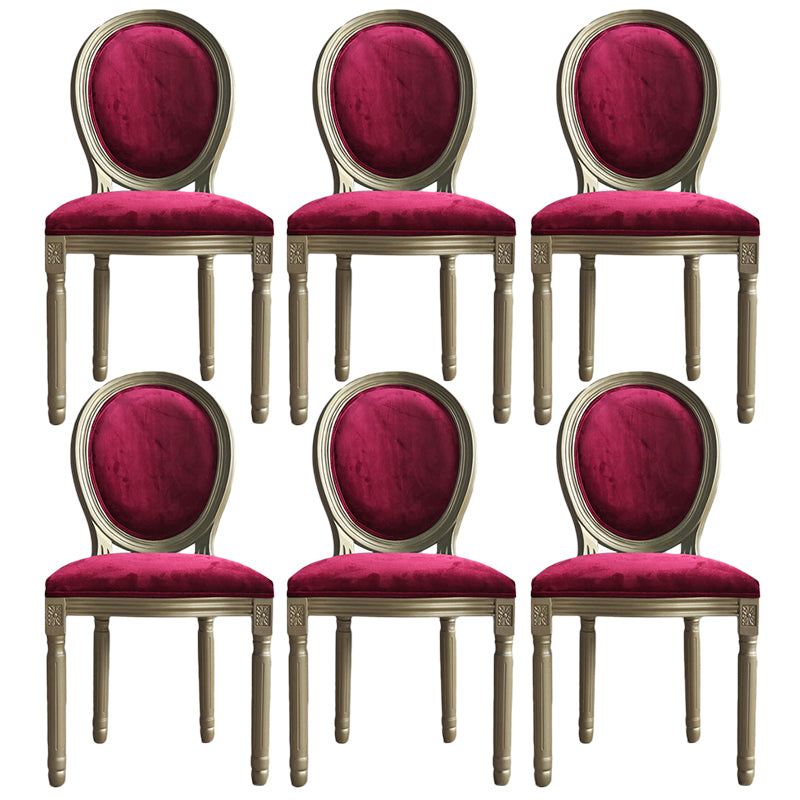 Chaise de salle à manger traditionnelle en velours, chaise latérale à dossier King Louis de 38 pouces avec 4 pieds pour restaurant