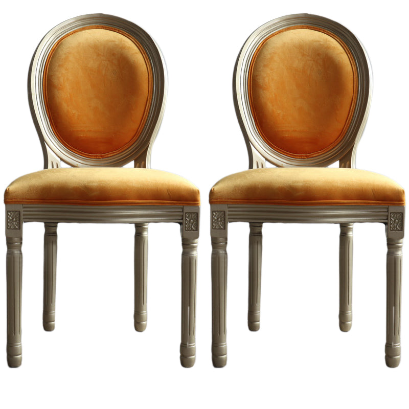 Chaise de salle à manger traditionnelle en velours, chaise latérale à dossier King Louis de 38 pouces avec 4 pieds pour restaurant