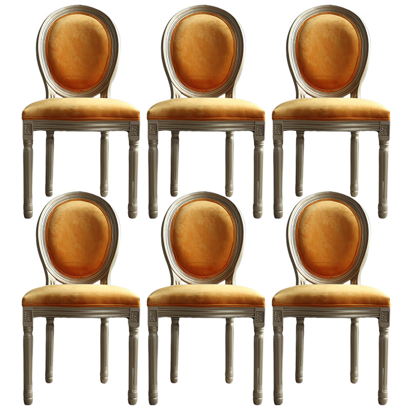 Chaise de salle à manger traditionnelle en velours, chaise latérale à dossier King Louis de 38 pouces avec 4 pieds pour restaurant