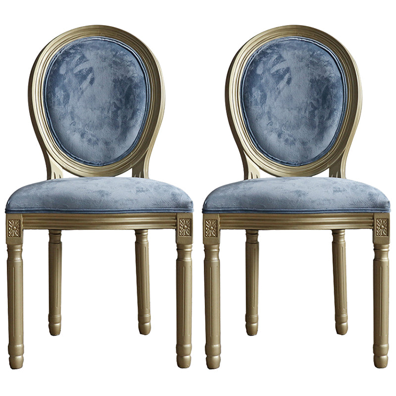 Chaise de salle à manger traditionnelle en velours, chaise latérale à dossier King Louis de 38 pouces avec 4 pieds pour restaurant