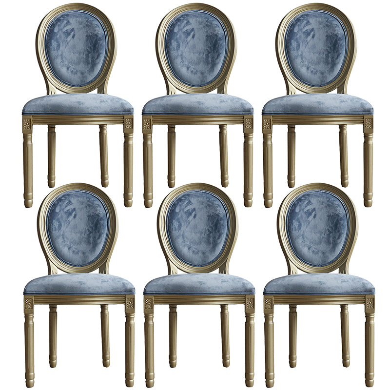 Chaise de salle à manger traditionnelle en velours, chaise latérale à dossier King Louis de 38 pouces avec 4 pieds pour restaurant