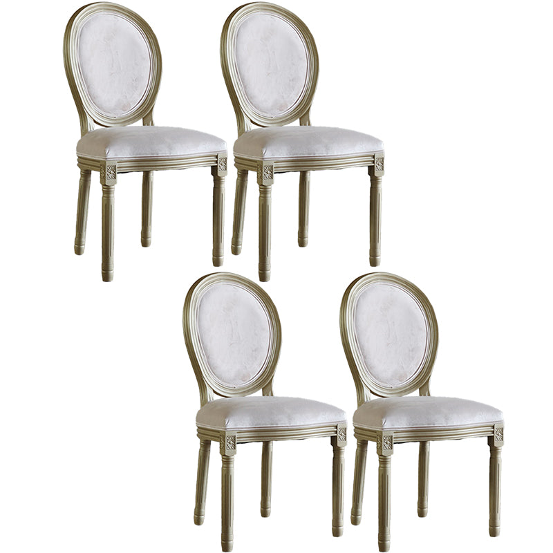 Chaise de salle à manger traditionnelle en velours, chaise latérale à dossier King Louis de 38 pouces avec 4 pieds pour restaurant