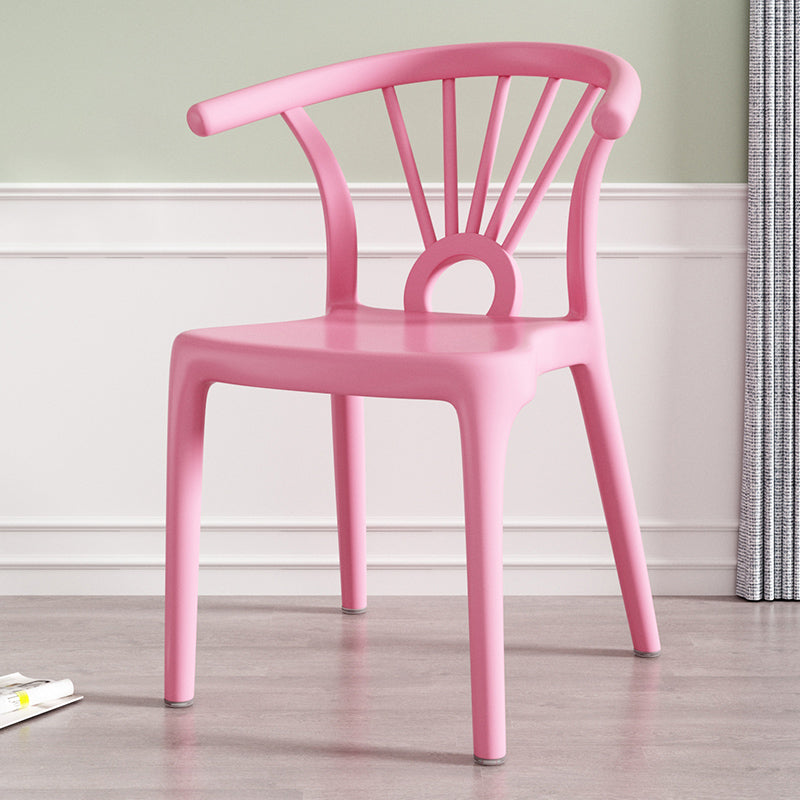 Salle à manger moderne Windsor chaises arrière chaise sans bras de salle à manger en plastique pour la cuisine