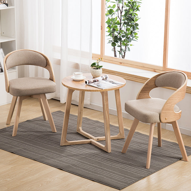 Contemporary Swivel Side Dining Room Chair Open Back Chair for Home Use