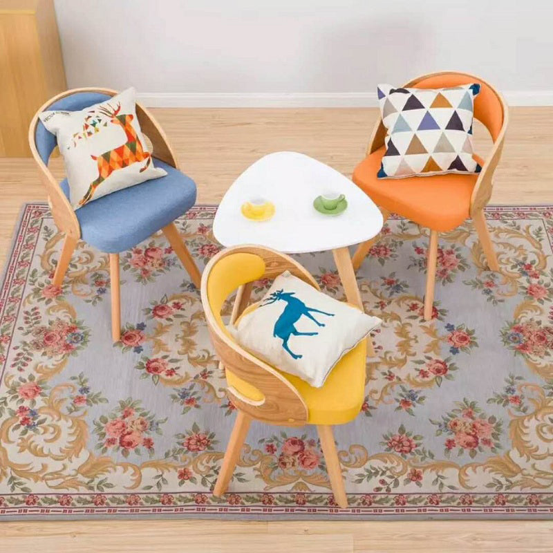 Contemporary Swivel Side Dining Room Chair Open Back Chair for Home Use