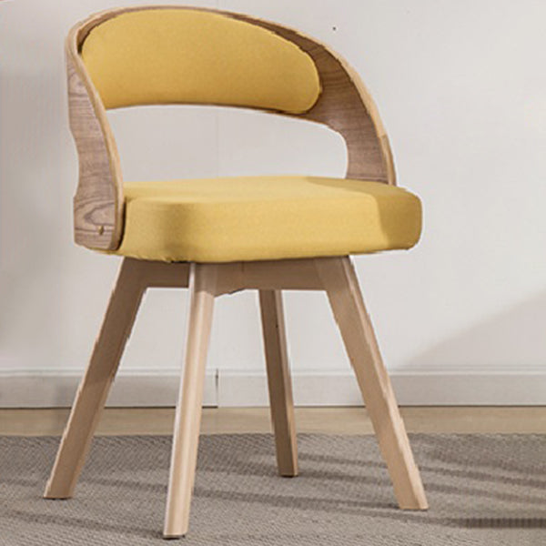 Contemporary Swivel Side Dining Room Chair Open Back Chair for Home Use