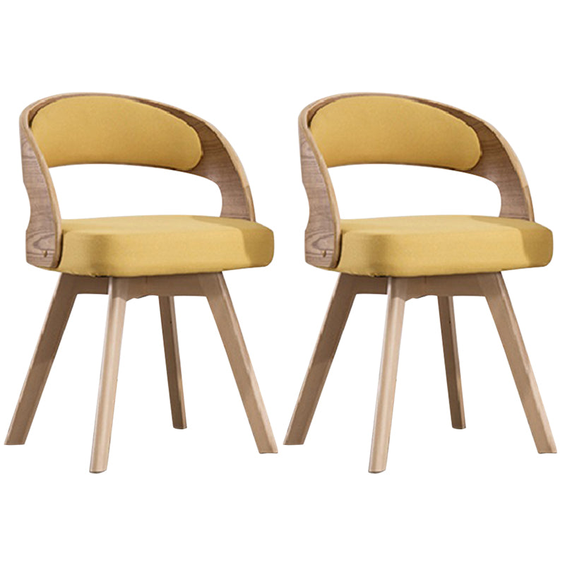 Contemporary Swivel Side Dining Room Chair Open Back Chair for Home Use