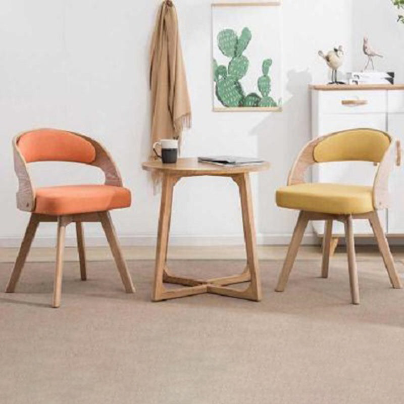 Contemporary Swivel Side Dining Room Chair Open Back Chair for Home Use