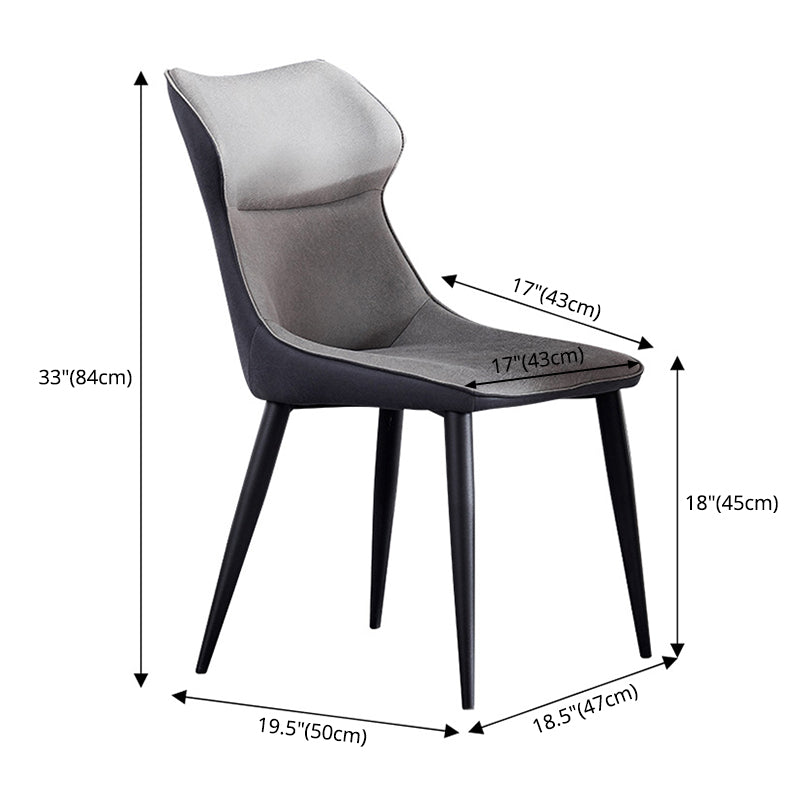 Modern Style Kitchen Dining Side Chair Polyurethane Dining Chair with Carbon Steel Legs
