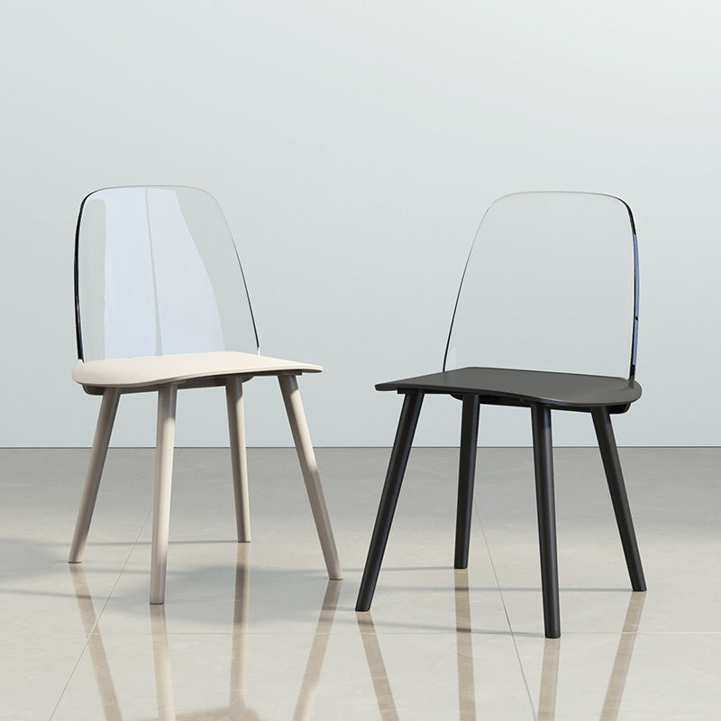 Chaise de salle à manger en plastique de Style nordique, chaises de salle à manger sans accoudoirs pour usage domestique