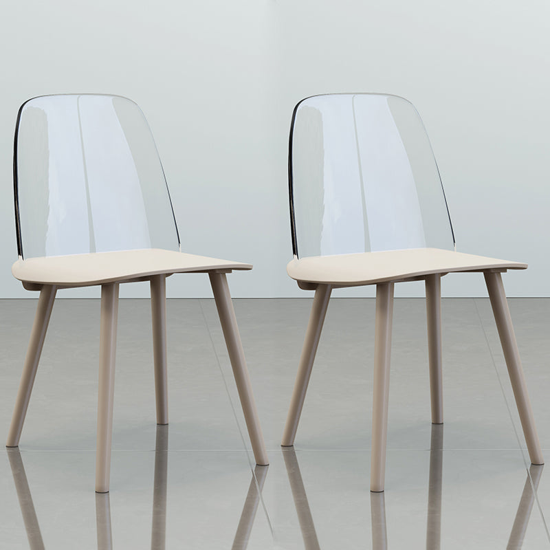 Chaise de salle à manger en plastique de Style nordique, chaises de salle à manger sans accoudoirs pour usage domestique