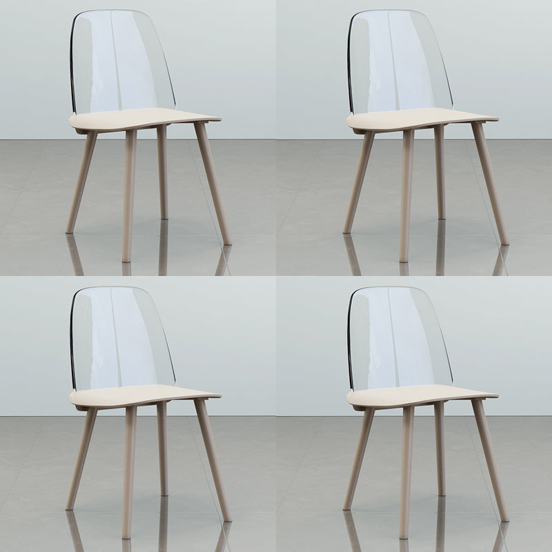Chaise de salle à manger en plastique de Style nordique, chaises de salle à manger sans accoudoirs pour usage domestique