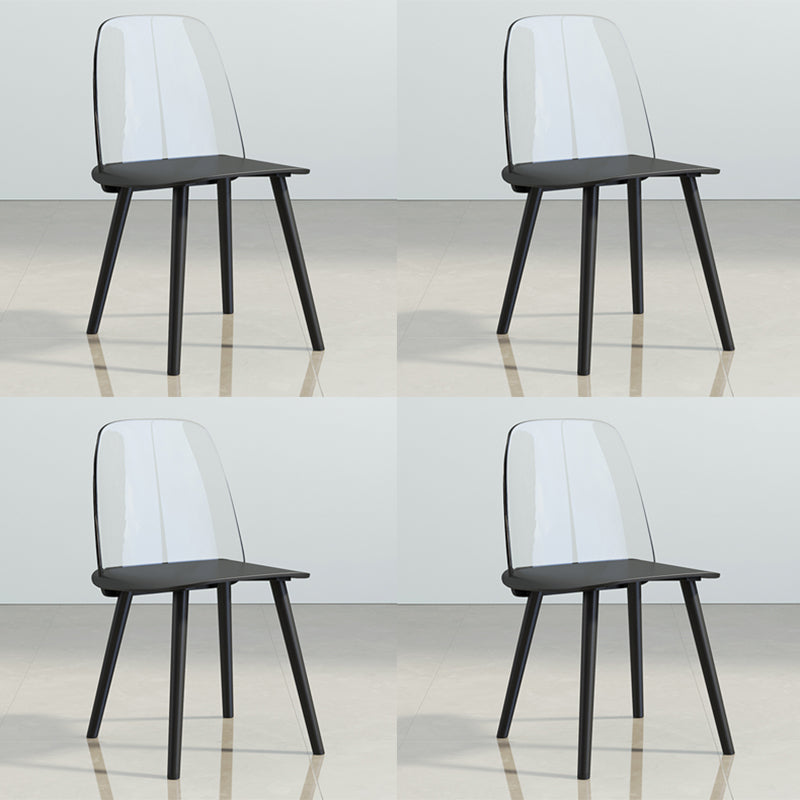 Chaise de salle à manger en plastique de Style nordique, chaises de salle à manger sans accoudoirs pour usage domestique
