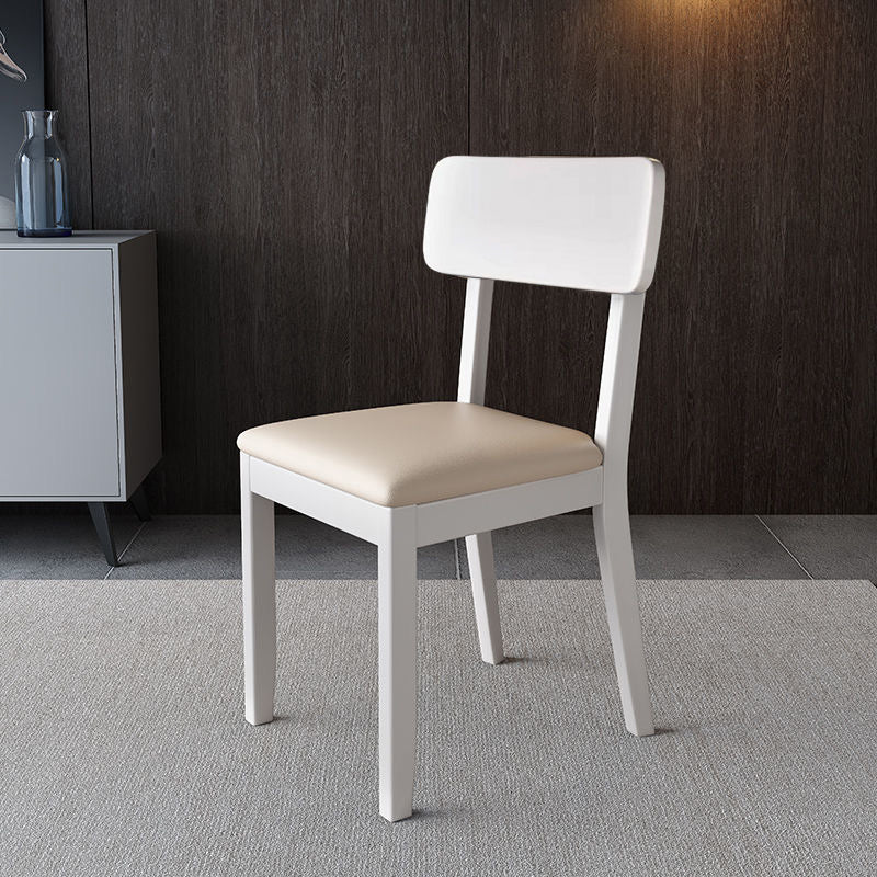 Traditional Dining Chair 16.5'' Wide Open Back Chair with 4 Legs for Home Use
