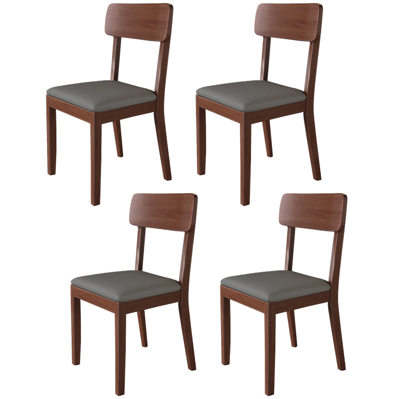 Traditional Dining Chair 16.5'' Wide Open Back Chair with 4 Legs for Home Use