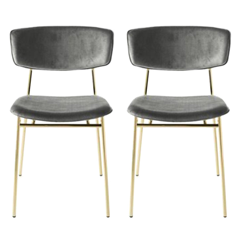 Chaise latérale de restaurant contemporaine en cuir, chaise de salle à manger ouverte de couleur foncée