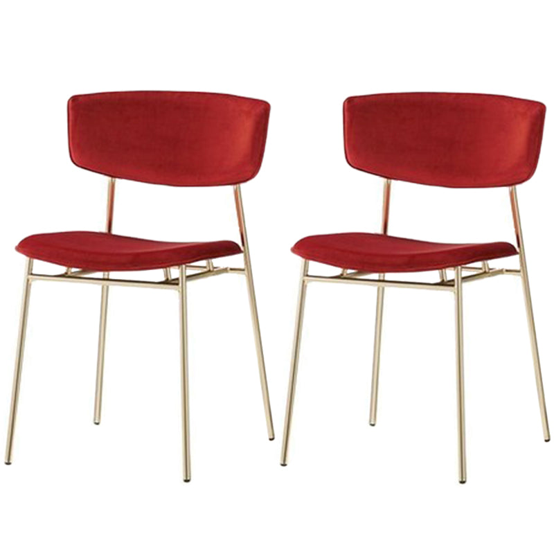 Chaise latérale de restaurant contemporaine en cuir, chaise de salle à manger ouverte de couleur foncée