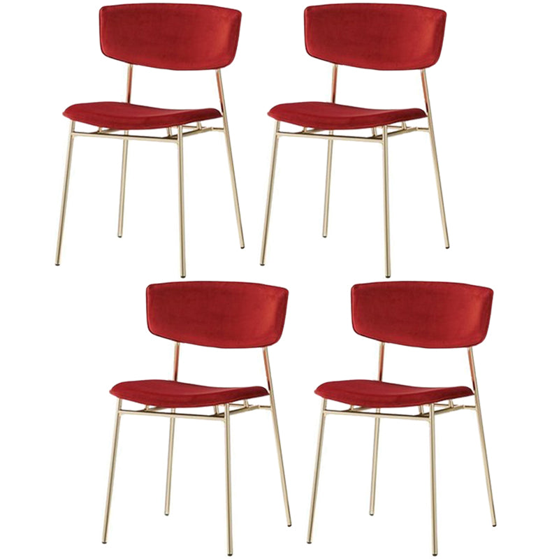 Chaise latérale de restaurant contemporaine en cuir, chaise de salle à manger ouverte de couleur foncée