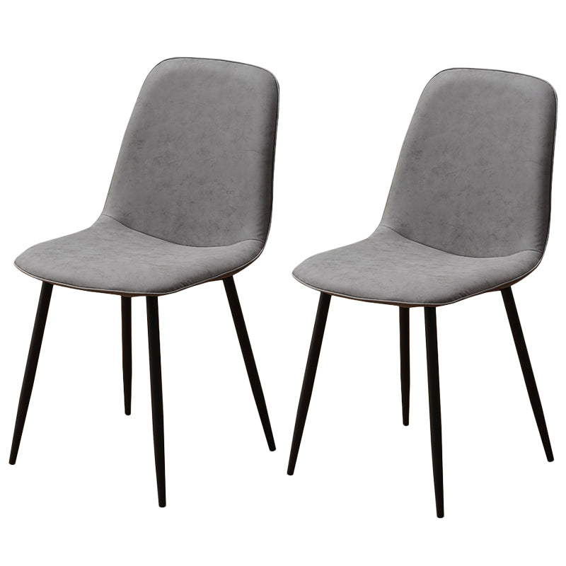 Chaise d'appoint de cuisine scandinave en cuir, finition mate, chaise de salle à manger à dossier solide