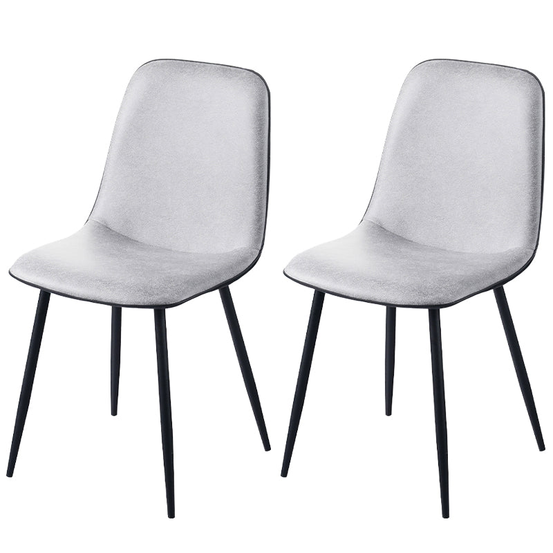 Chaise d'appoint de cuisine scandinave en cuir, finition mate, chaise de salle à manger à dossier solide