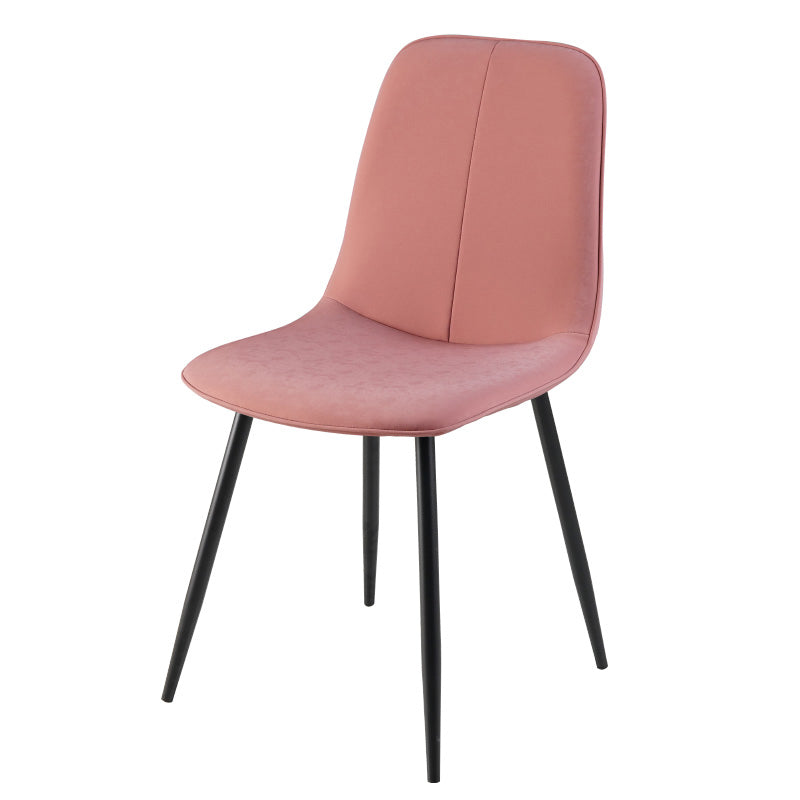 Chaise d'appoint de cuisine scandinave en cuir, finition mate, chaise de salle à manger à dossier solide
