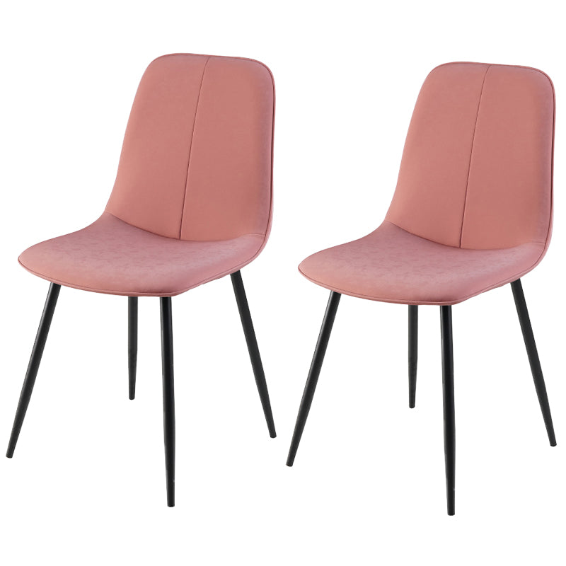 Chaise d'appoint de cuisine scandinave en cuir, finition mate, chaise de salle à manger à dossier solide