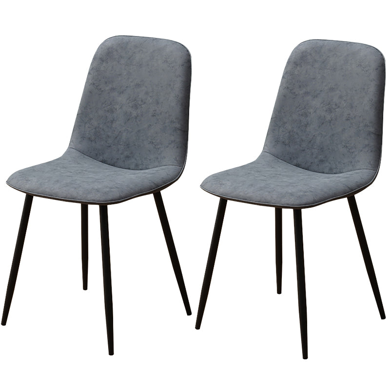 Chaise d'appoint de cuisine scandinave en cuir, finition mate, chaise de salle à manger à dossier solide