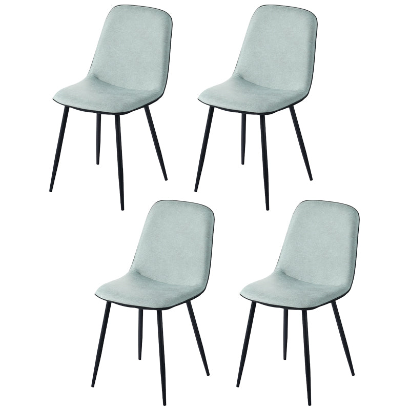 Chaise d'appoint de cuisine scandinave en cuir, finition mate, chaise de salle à manger à dossier solide