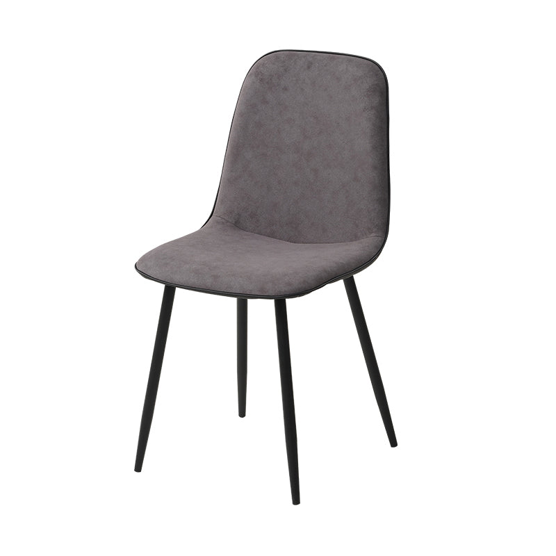 Chaise d'appoint de cuisine scandinave en cuir, finition mate, chaise de salle à manger à dossier solide
