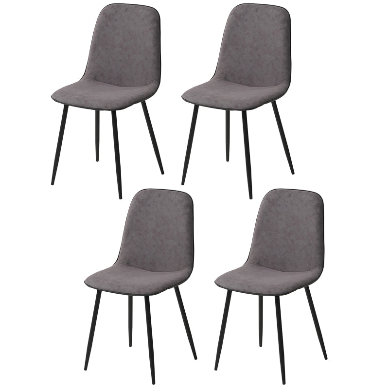 Chaise d'appoint de cuisine scandinave en cuir, finition mate, chaise de salle à manger à dossier solide