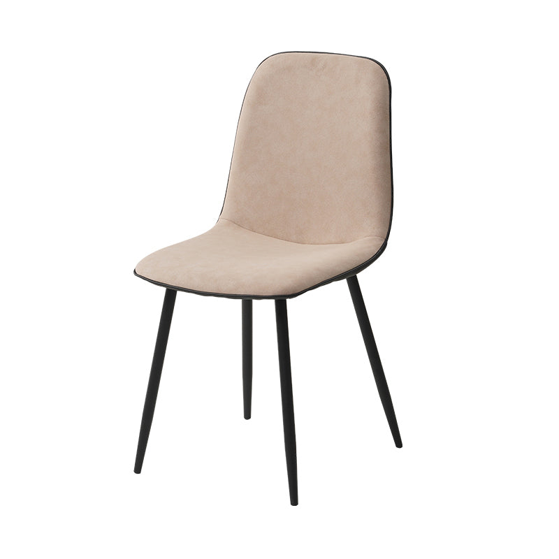 Chaise d'appoint de cuisine scandinave en cuir, finition mate, chaise de salle à manger à dossier solide