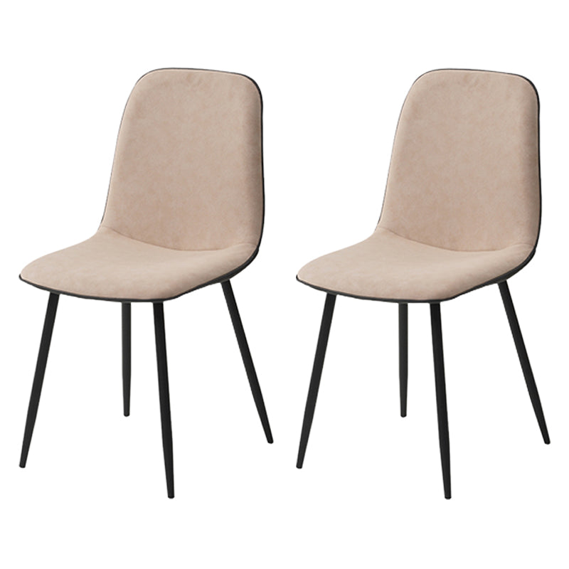 Chaise d'appoint de cuisine scandinave en cuir, finition mate, chaise de salle à manger à dossier solide