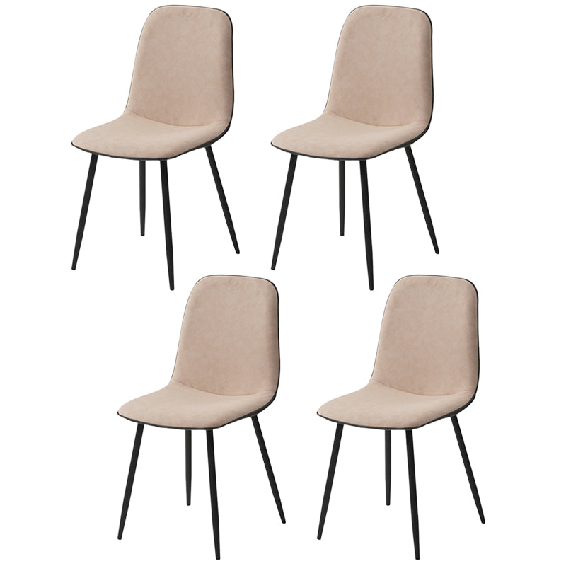 Chaise d'appoint de cuisine scandinave en cuir, finition mate, chaise de salle à manger à dossier solide