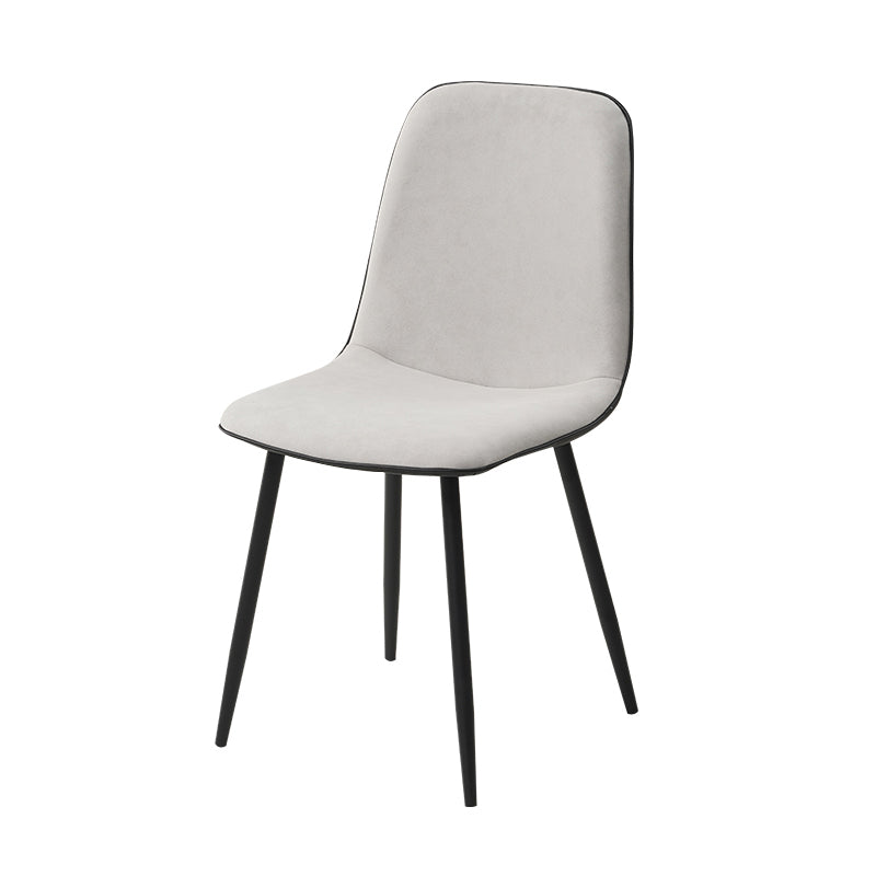 Chaise d'appoint de cuisine scandinave en cuir, finition mate, chaise de salle à manger à dossier solide