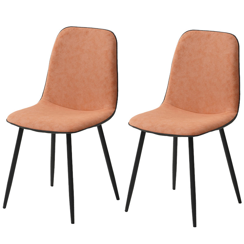 Chaise d'appoint de cuisine scandinave en cuir, finition mate, chaise de salle à manger à dossier solide