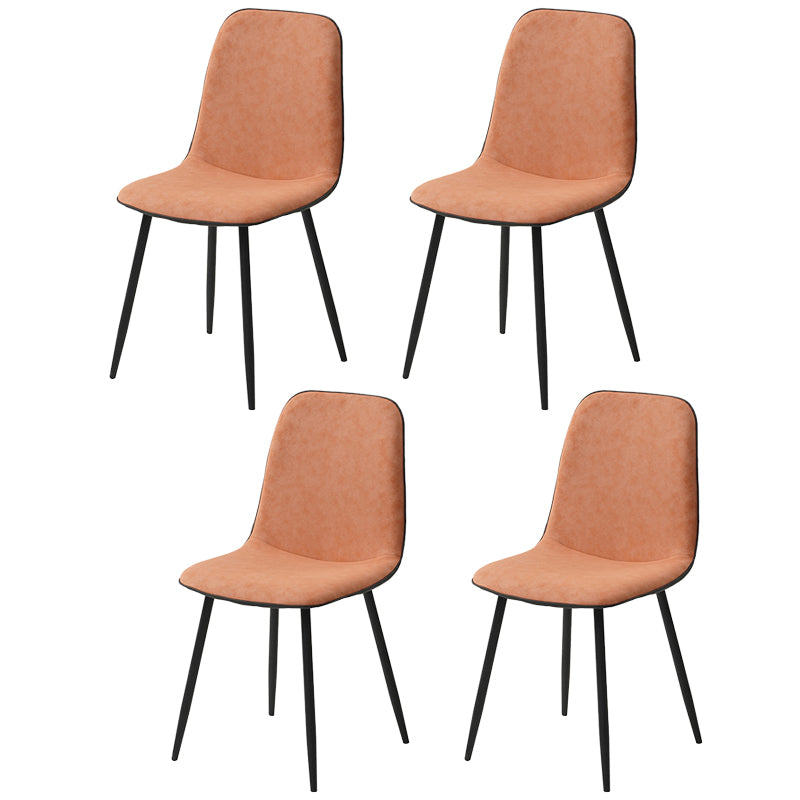 Chaise d'appoint de cuisine scandinave en cuir, finition mate, chaise de salle à manger à dossier solide