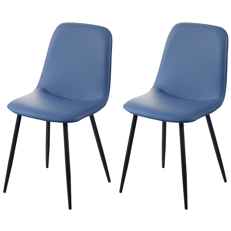 Chaise d'appoint de cuisine scandinave en cuir, finition mate, chaise de salle à manger à dossier solide