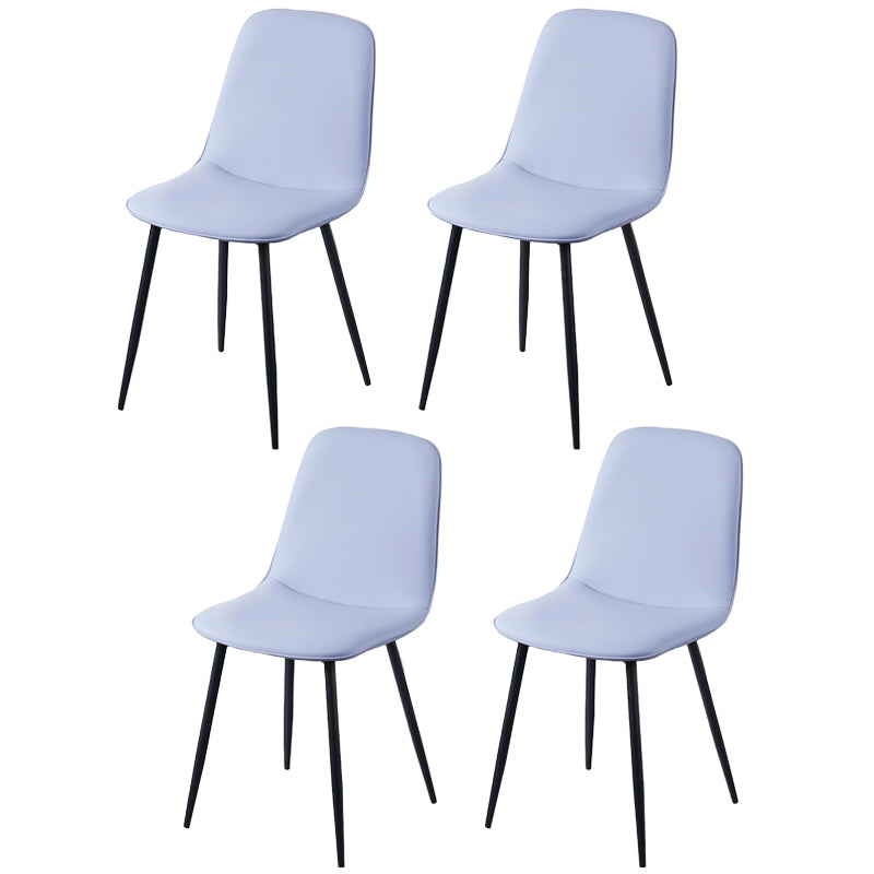 Chaise d'appoint de cuisine scandinave en cuir, finition mate, chaise de salle à manger à dossier solide