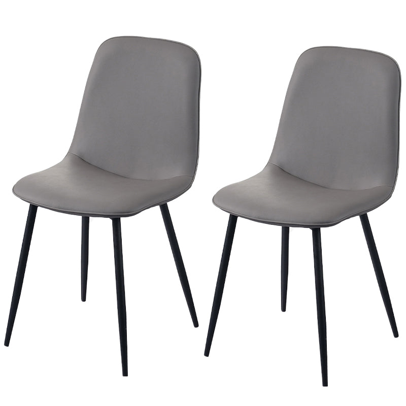 Chaise d'appoint de cuisine scandinave en cuir, finition mate, chaise de salle à manger à dossier solide