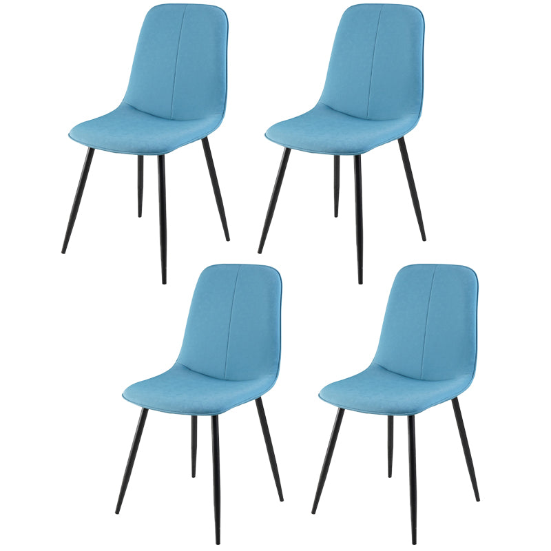 Chaise d'appoint de cuisine scandinave en cuir, finition mate, chaise de salle à manger à dossier solide