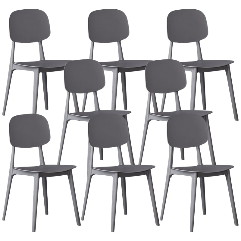 Cuisine moderne dinant la chaise latérale en plastique ouvrant la chaise latérale de salle à manger arrière