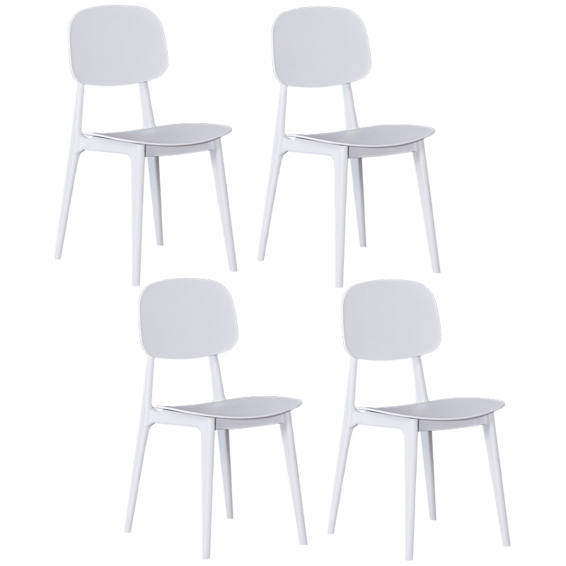 Cuisine moderne dinant la chaise latérale en plastique ouvrant la chaise latérale de salle à manger arrière