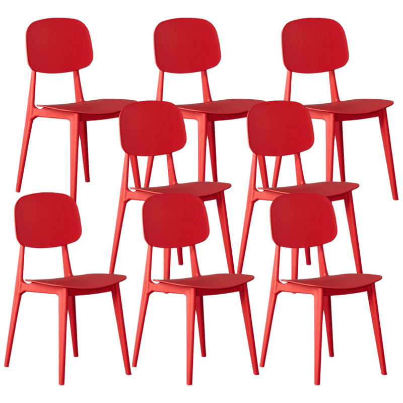 Cuisine moderne dinant la chaise latérale en plastique ouvrant la chaise latérale de salle à manger arrière