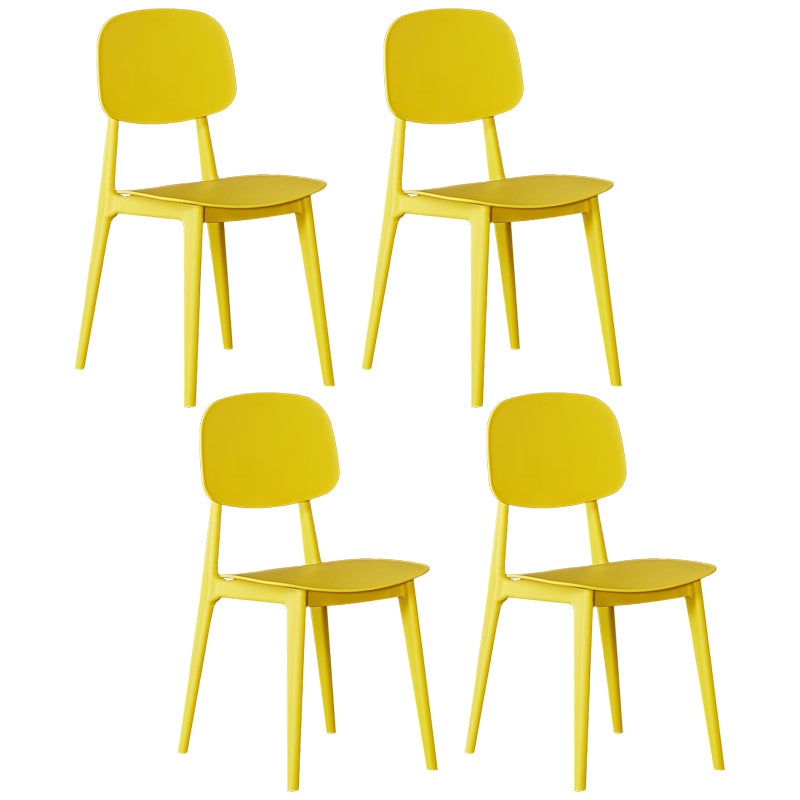 Cuisine moderne dinant la chaise latérale en plastique ouvrant la chaise latérale de salle à manger arrière