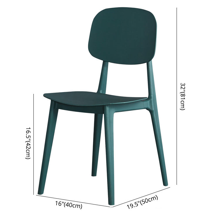 Cuisine moderne dinant la chaise latérale en plastique ouvrant la chaise latérale de salle à manger arrière